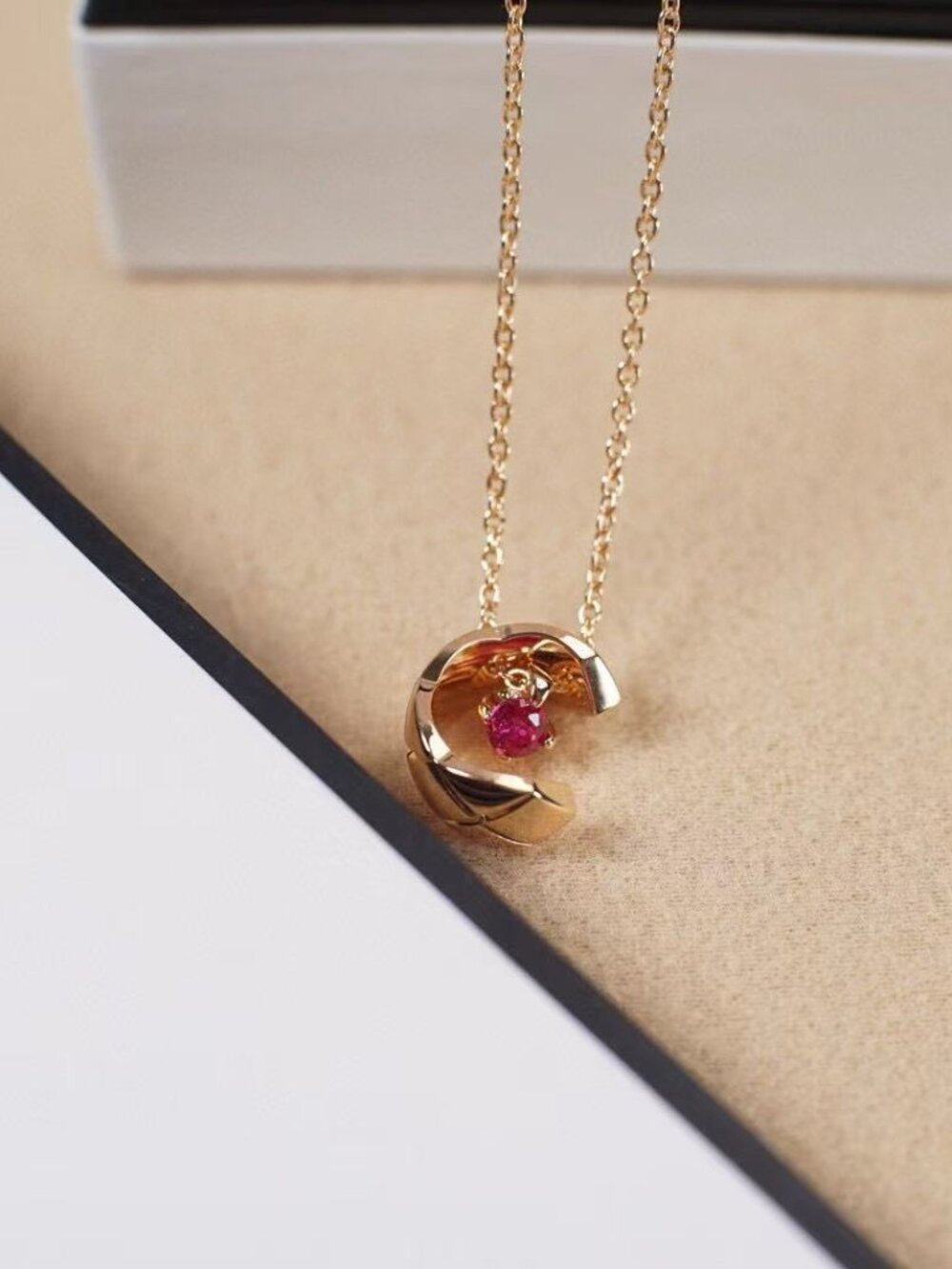 Chanel's new red ice moon necklace